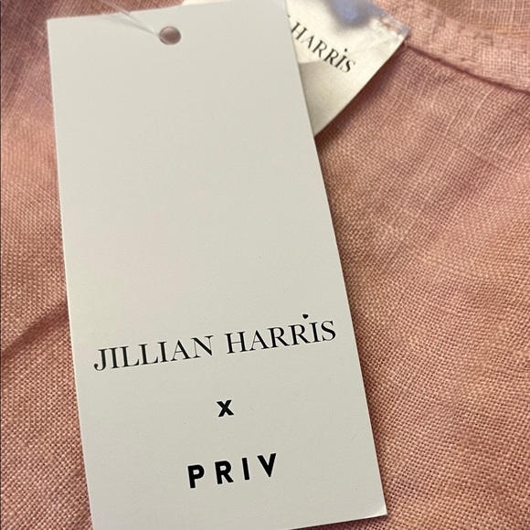 NWT Jillian Harris Linen Dress Pink Large X Priv - Picture 12 of 12